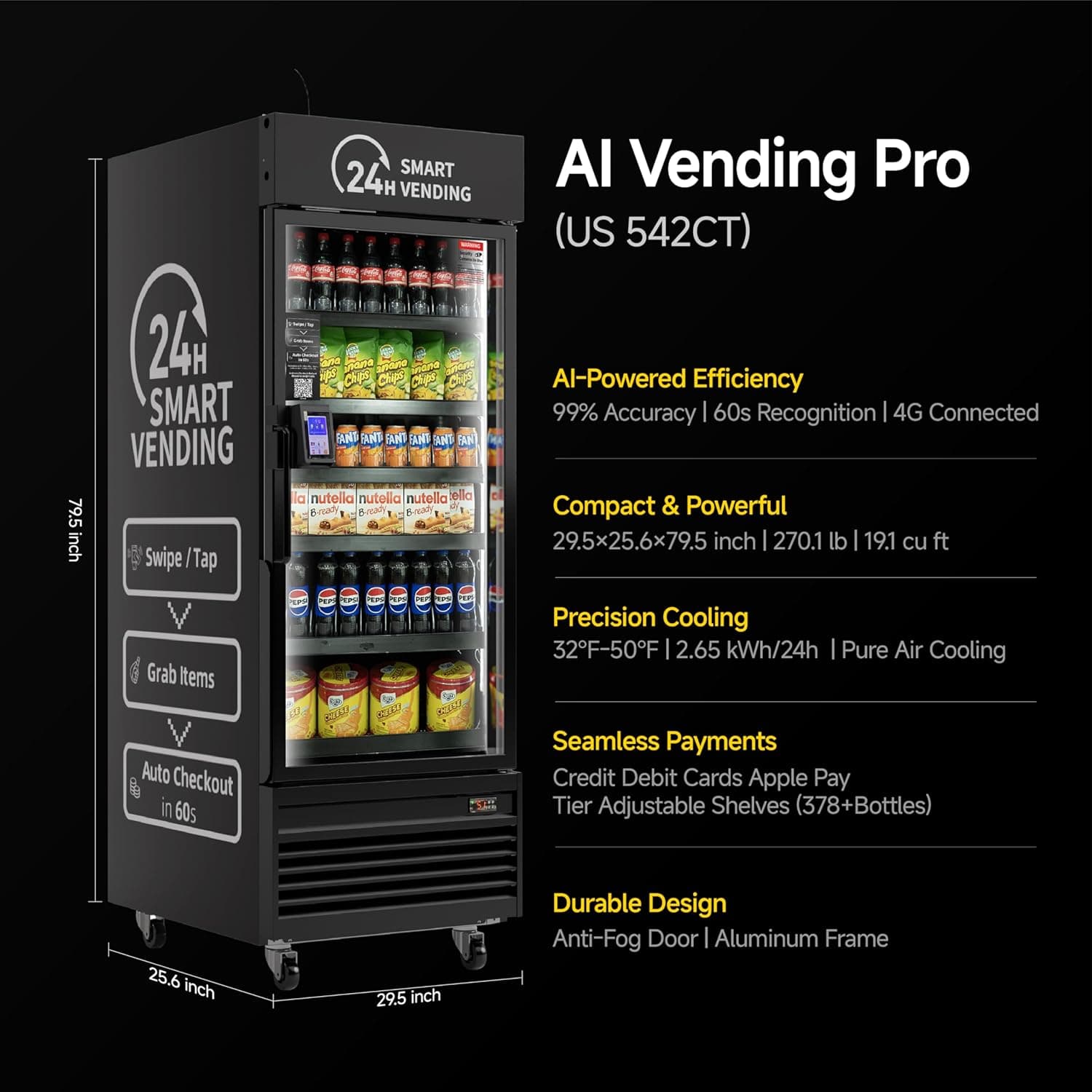 AI Vending Pro spec sheet